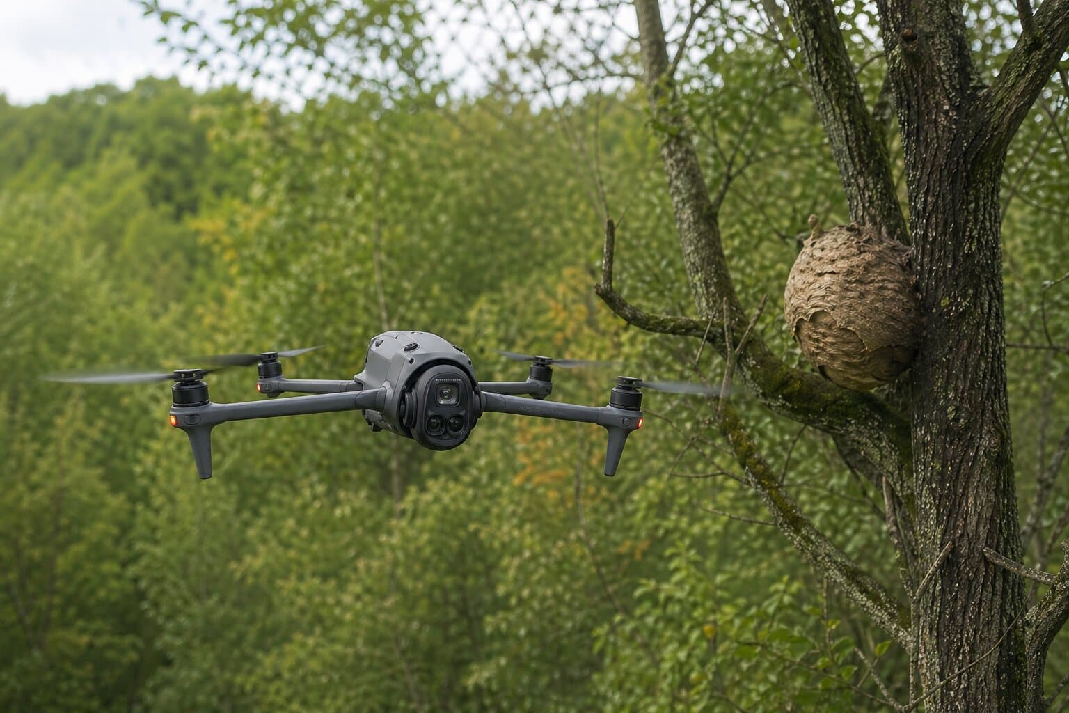 Inspection de nid par drone