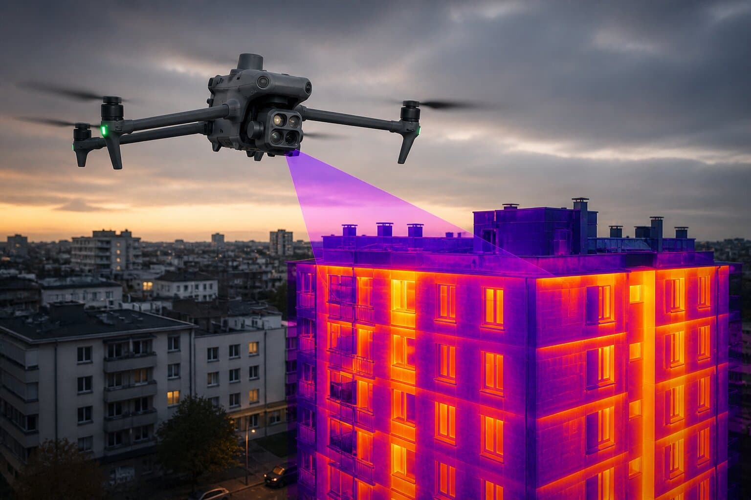 Inspection thermique par drone
